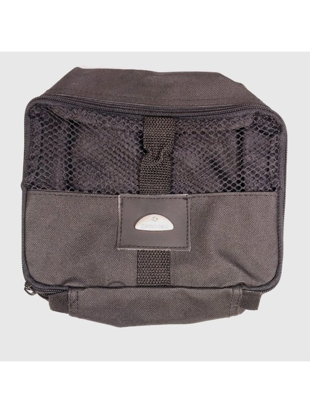 Black Samsonite Travel Toiletry Bag Cosmetic Make-up Pouch Mesh, Zippered